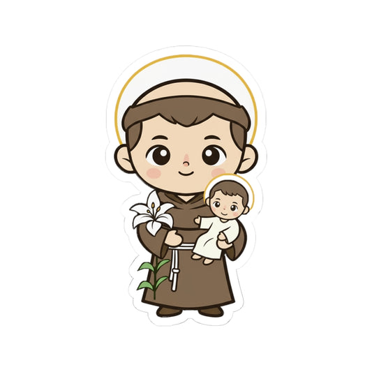 St. Anthony of Padua – Chibi Style Vinyl Sticker