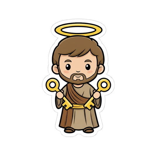 St. Peter – Chibi Style Vinyl Sticker