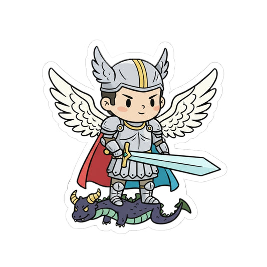 St. Michael the Archangel – Chibi Style Vinyl Sticker