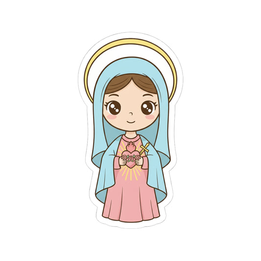 Immaculate Heart of Mary – Chibi Style Vinyl Sticker