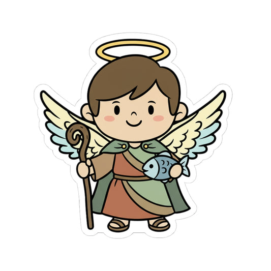 St. Raphael the Archangel – Chibi Style Vinyl Sticker