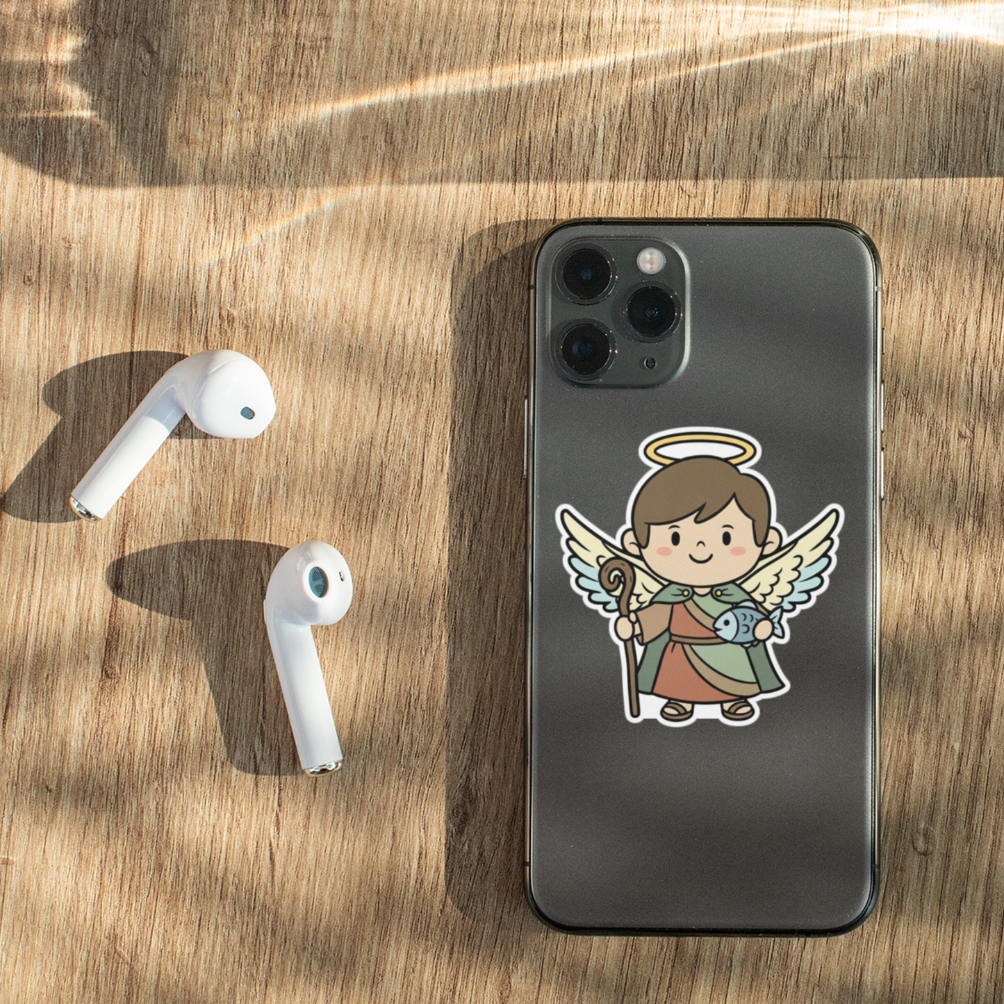 St. Raphael the Archangel – Chibi Style Vinyl Sticker