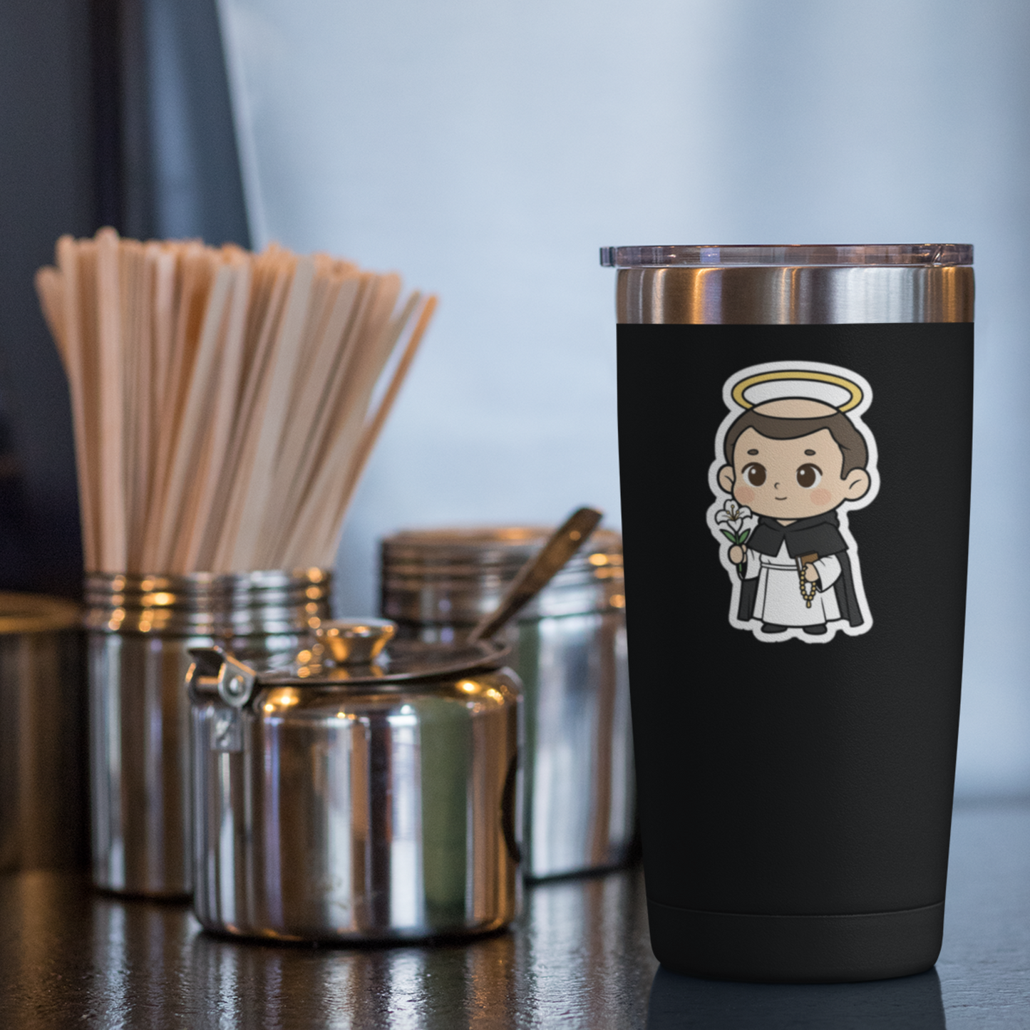 St. Dominic – Chibi Style Vinyl Sticker