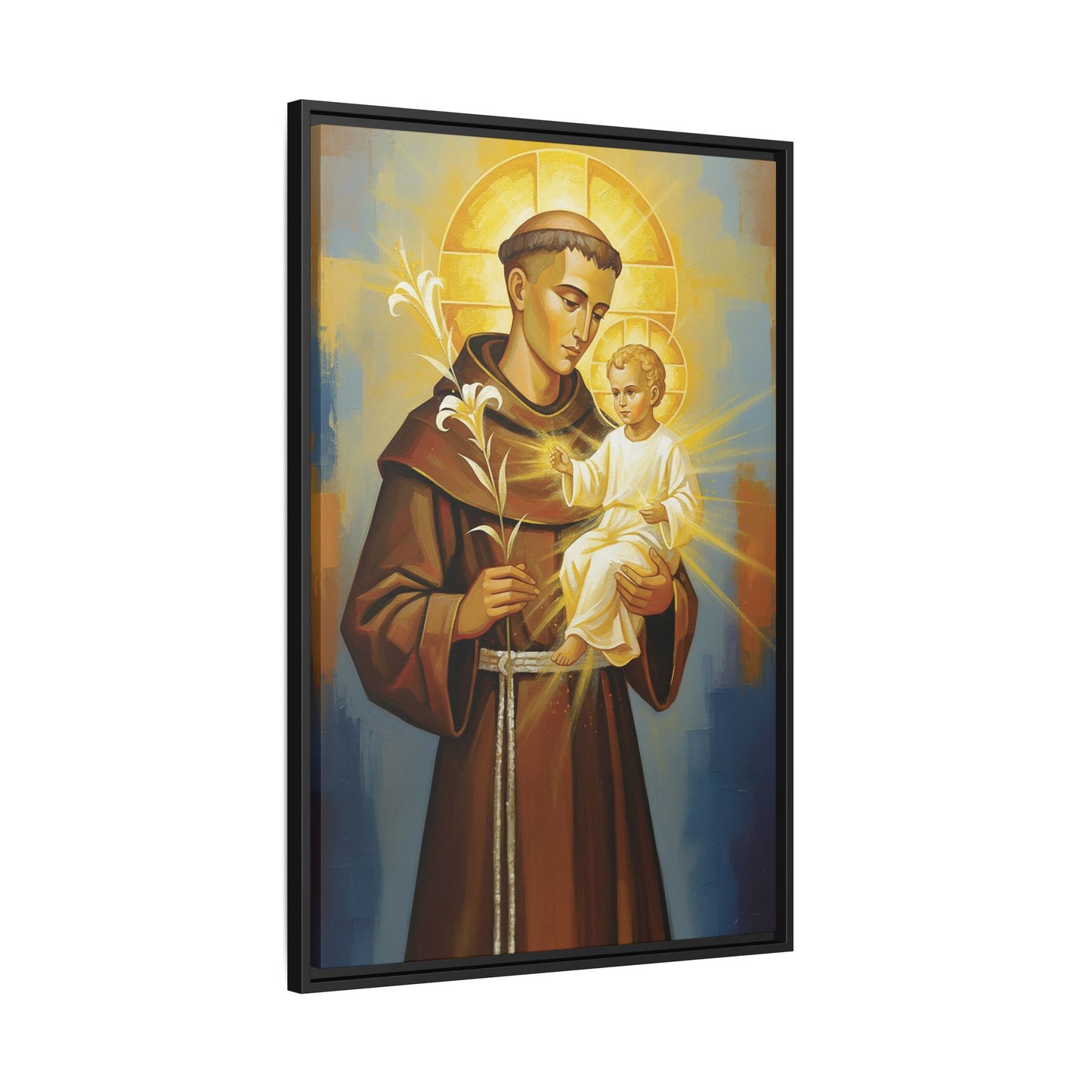 Framed Canvas – St. Anthony of Padua | Contemporary Sacred Art