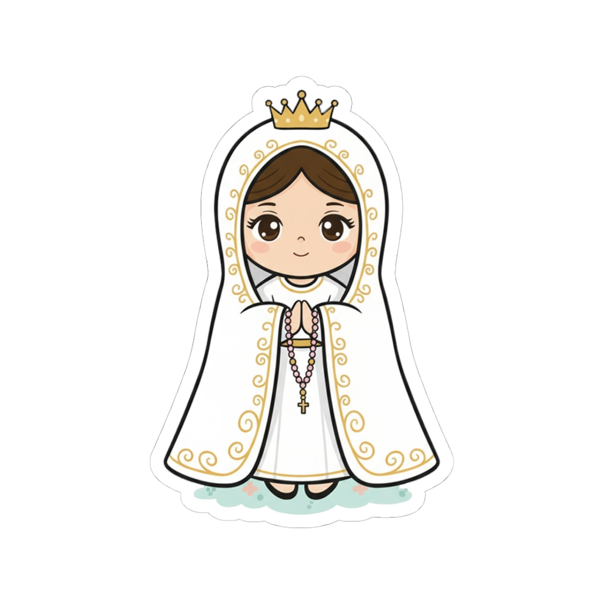 Our Lady of Fatima – Chibi Style Vinyl Sticker