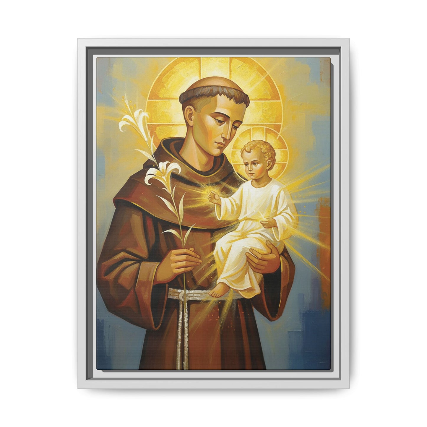 Framed Canvas – St. Anthony of Padua | Contemporary Sacred Art