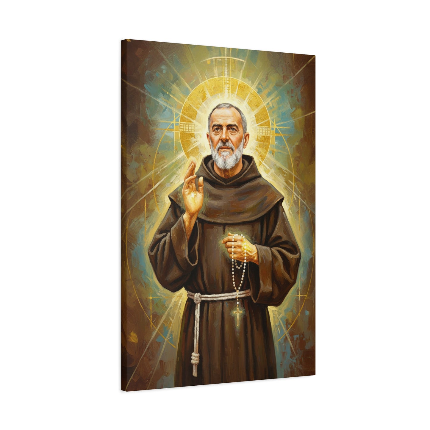 Stretched Canvas - St. Padre Pio | Contemporary Sacred Art