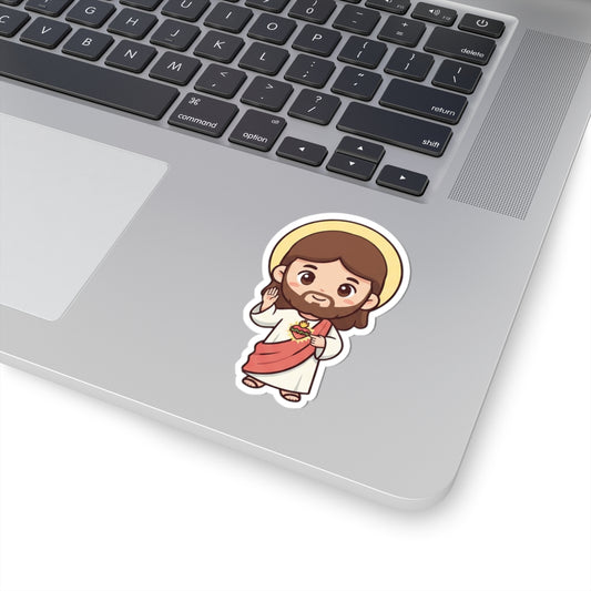Sacred Heart of Jesus – Chibi Style Vinyl Sticker