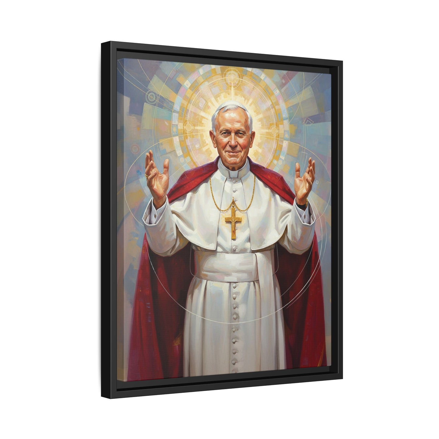 Framed Canvas – St. John Paul II | Contemporary Sacred Art