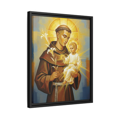 Framed Canvas – St. Anthony of Padua | Contemporary Sacred Art