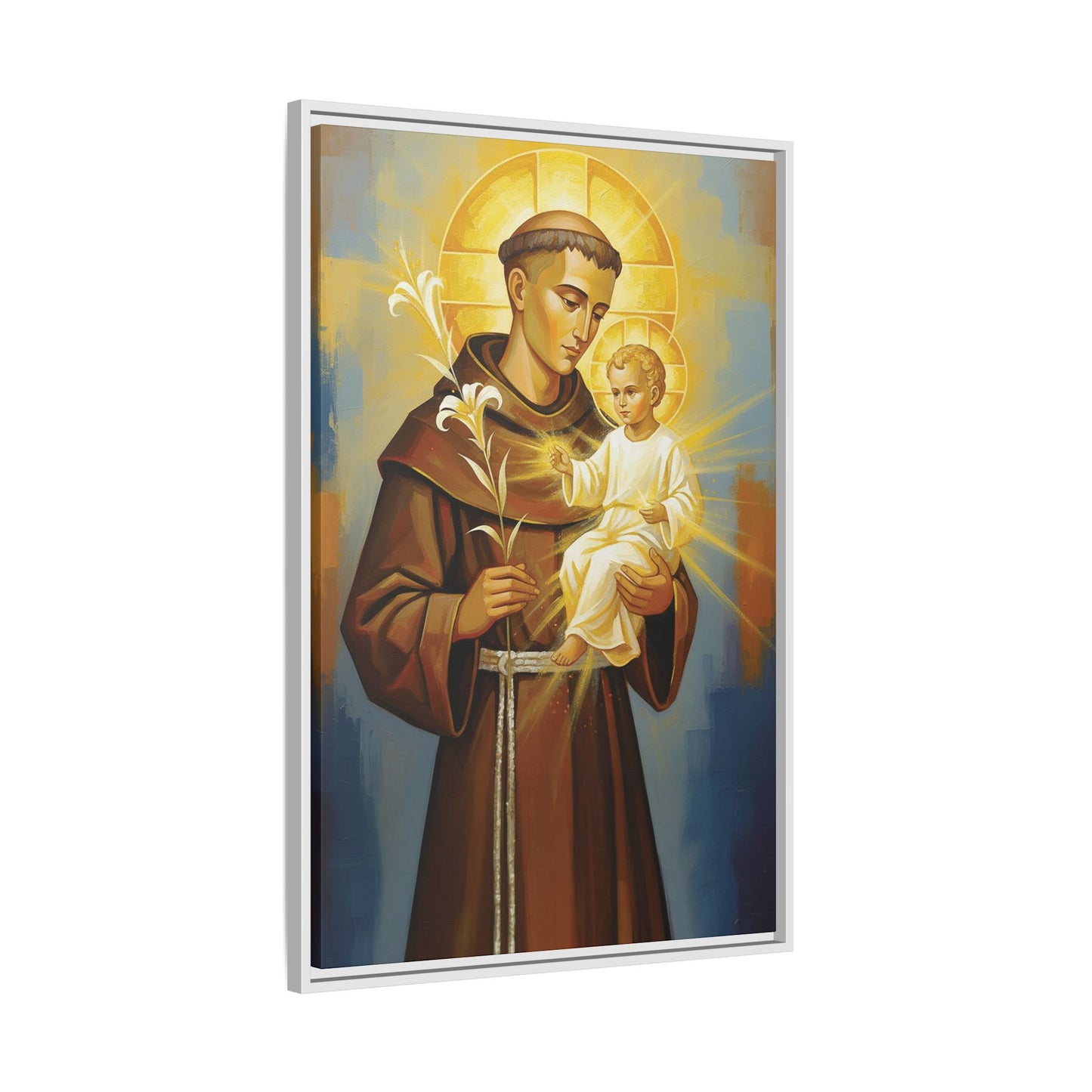 Framed Canvas – St. Anthony of Padua | Contemporary Sacred Art