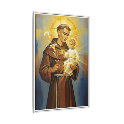 Framed Canvas – St. Anthony of Padua | Contemporary Sacred Art