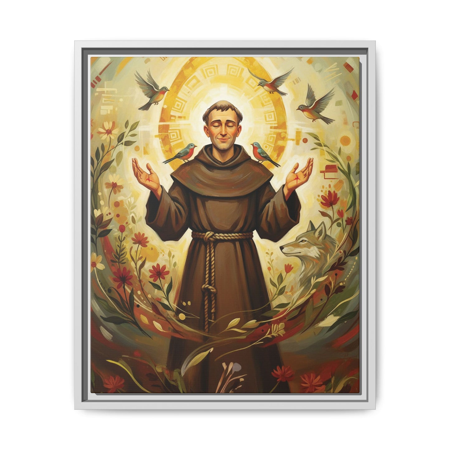 Framed Canvas – St. Francis of Assisi | Contemporary Sacred Art