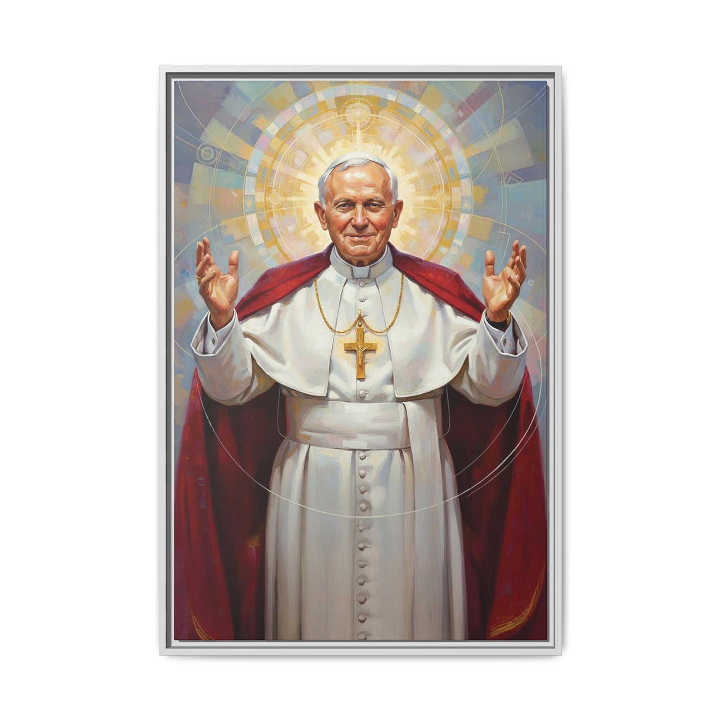 Framed Canvas – St. John Paul II | Contemporary Sacred Art