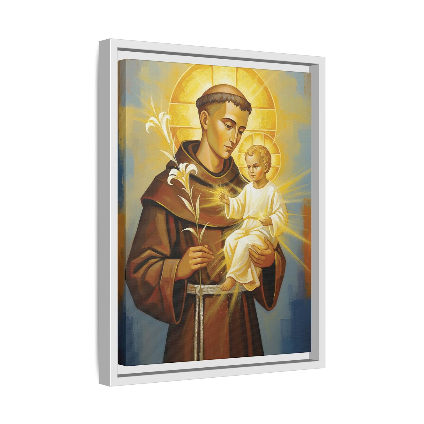 Framed Canvas – St. Anthony of Padua | Contemporary Sacred Art