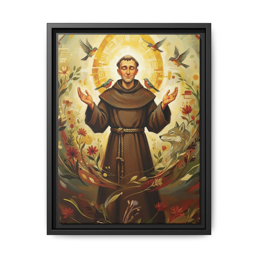 Framed Canvas – St. Francis of Assisi | Contemporary Sacred Art