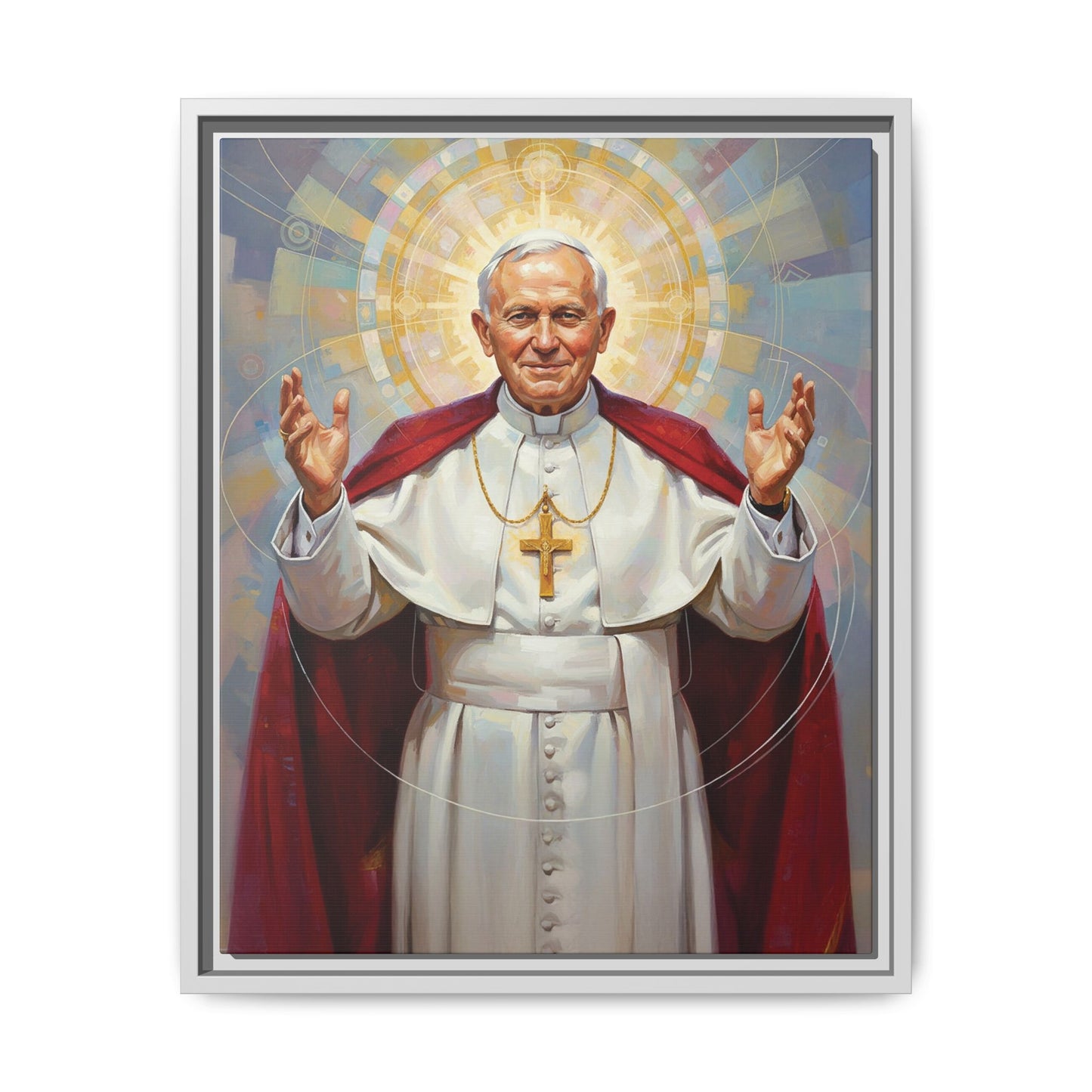 Framed Canvas – St. John Paul II | Contemporary Sacred Art