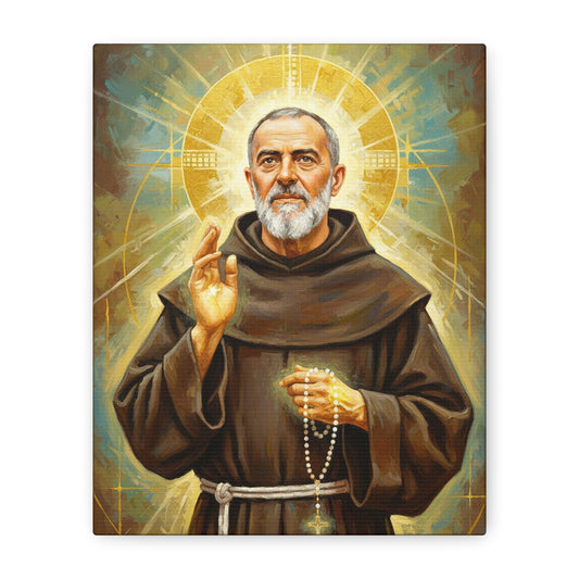 Stretched Canvas - St. Padre Pio | Contemporary Sacred Art