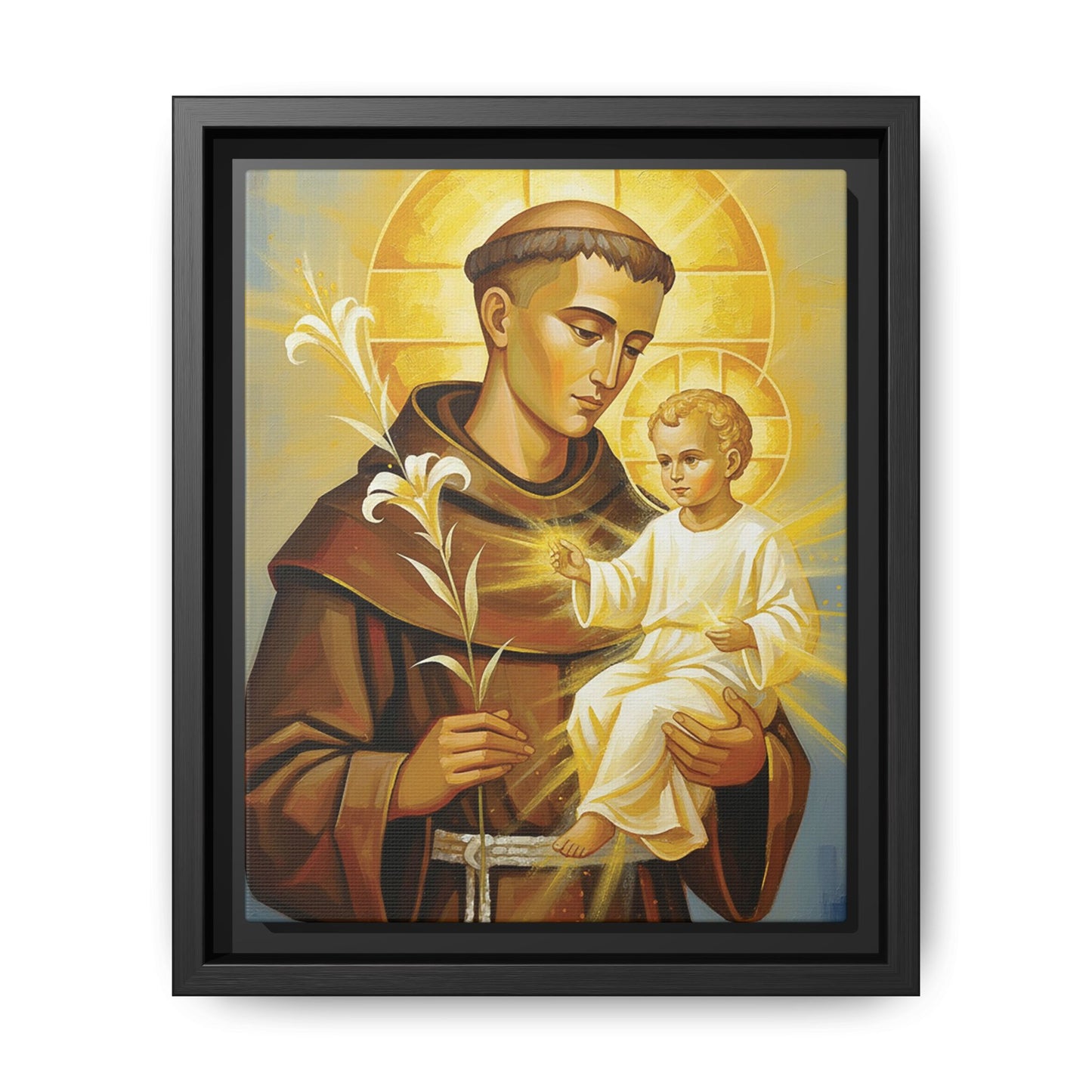 Framed Canvas – St. Anthony of Padua | Contemporary Sacred Art