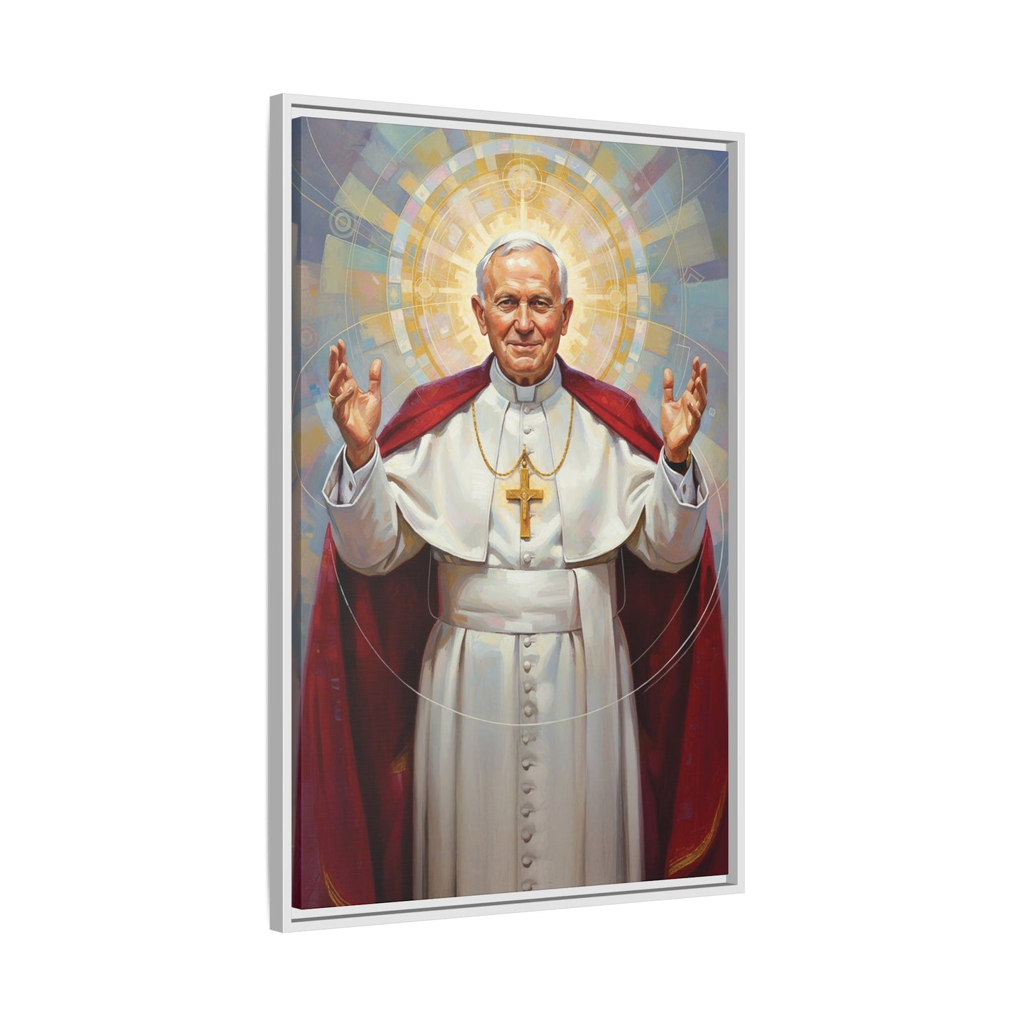 Framed Canvas – St. John Paul II | Contemporary Sacred Art