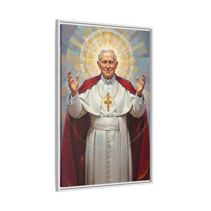Framed Canvas – St. John Paul II | Contemporary Sacred Art