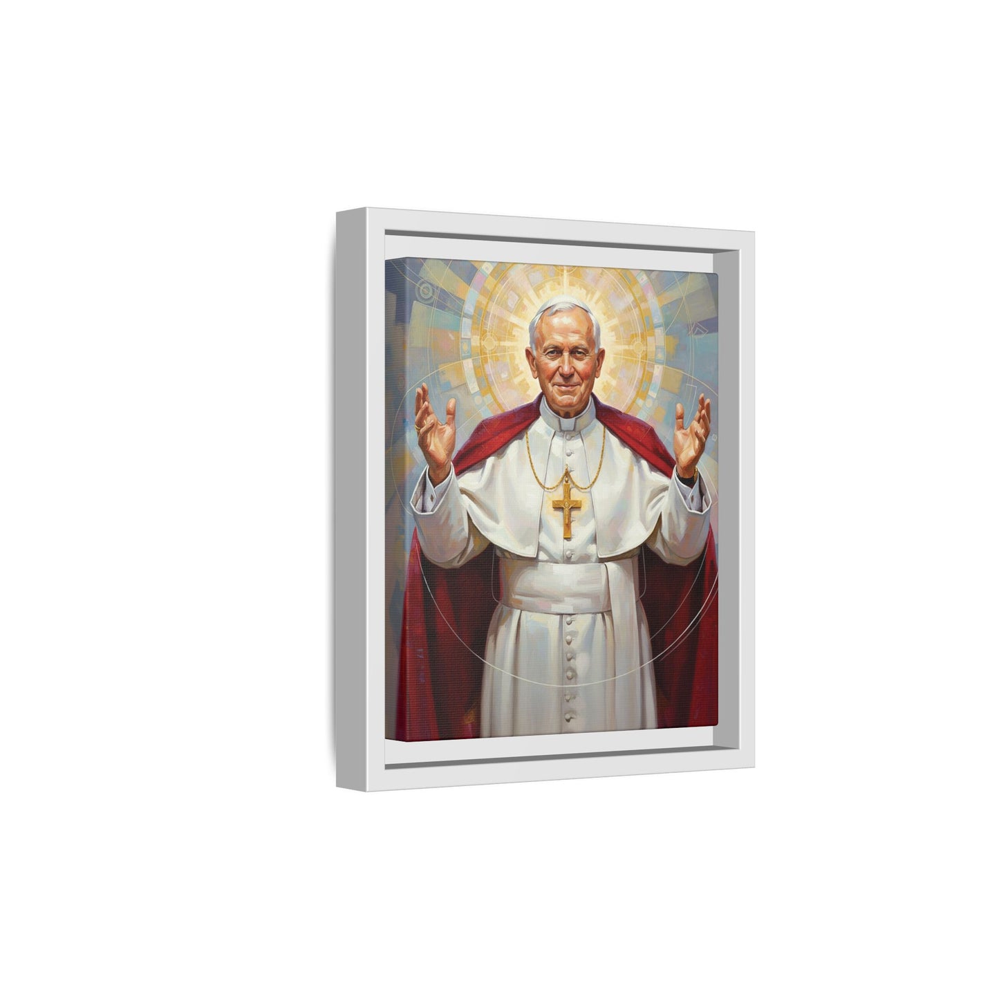 Framed Canvas – St. John Paul II | Contemporary Sacred Art