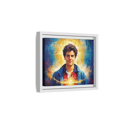 Framed Canvas – St. Carlo Acutis | Contemporary Sacred Art