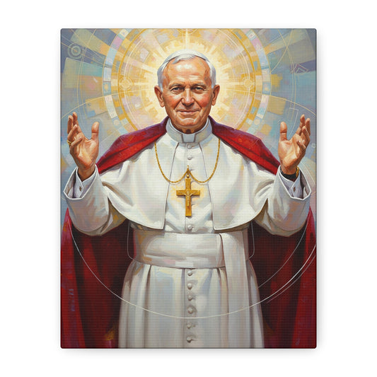 Stretched Canvas - St. John Paul II | Contemporary Sacred Art