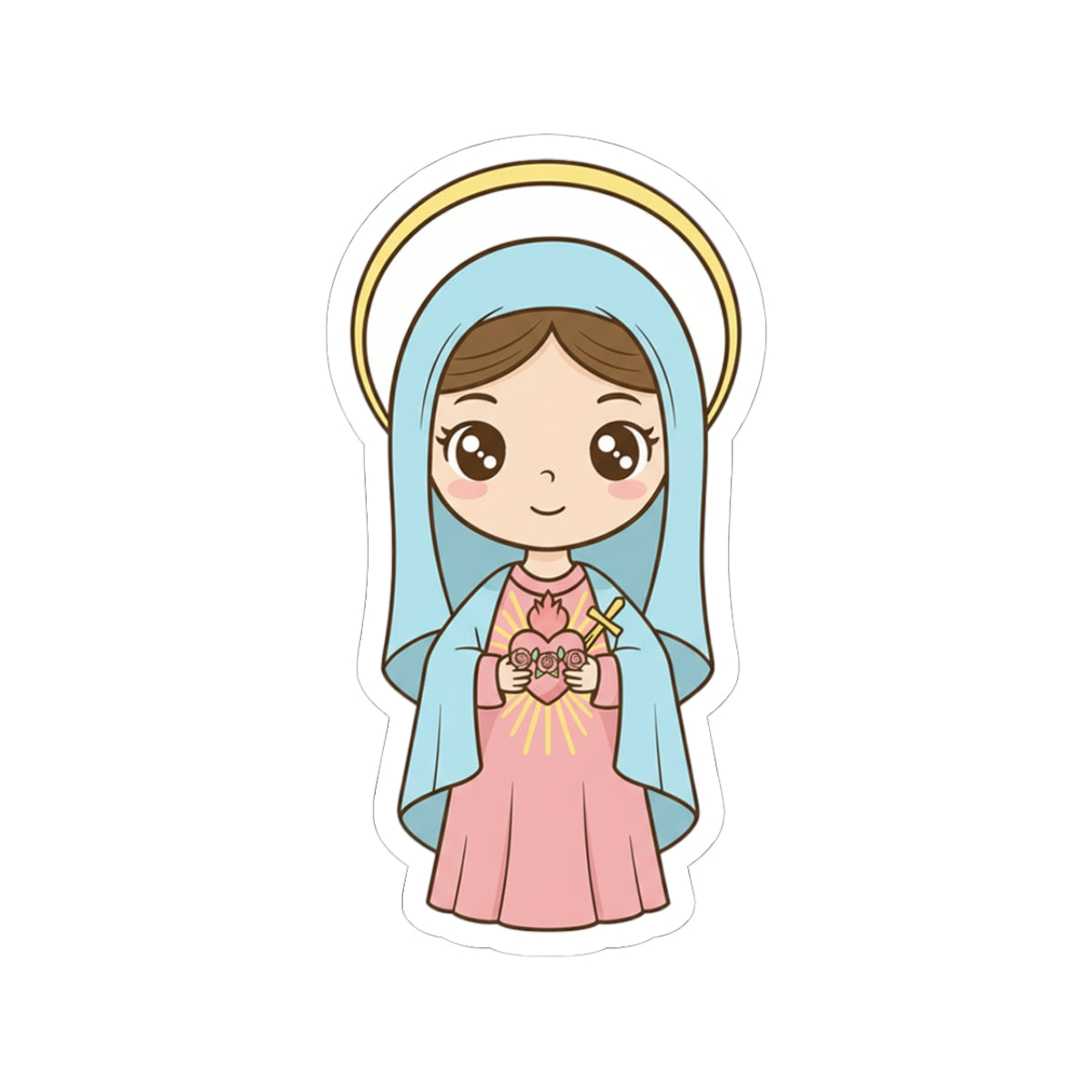 Immaculate Heart of Mary – Chibi Style Vinyl Sticker