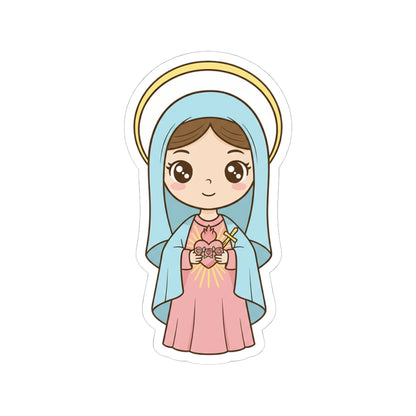 Immaculate Heart of Mary – Chibi Style Vinyl Sticker