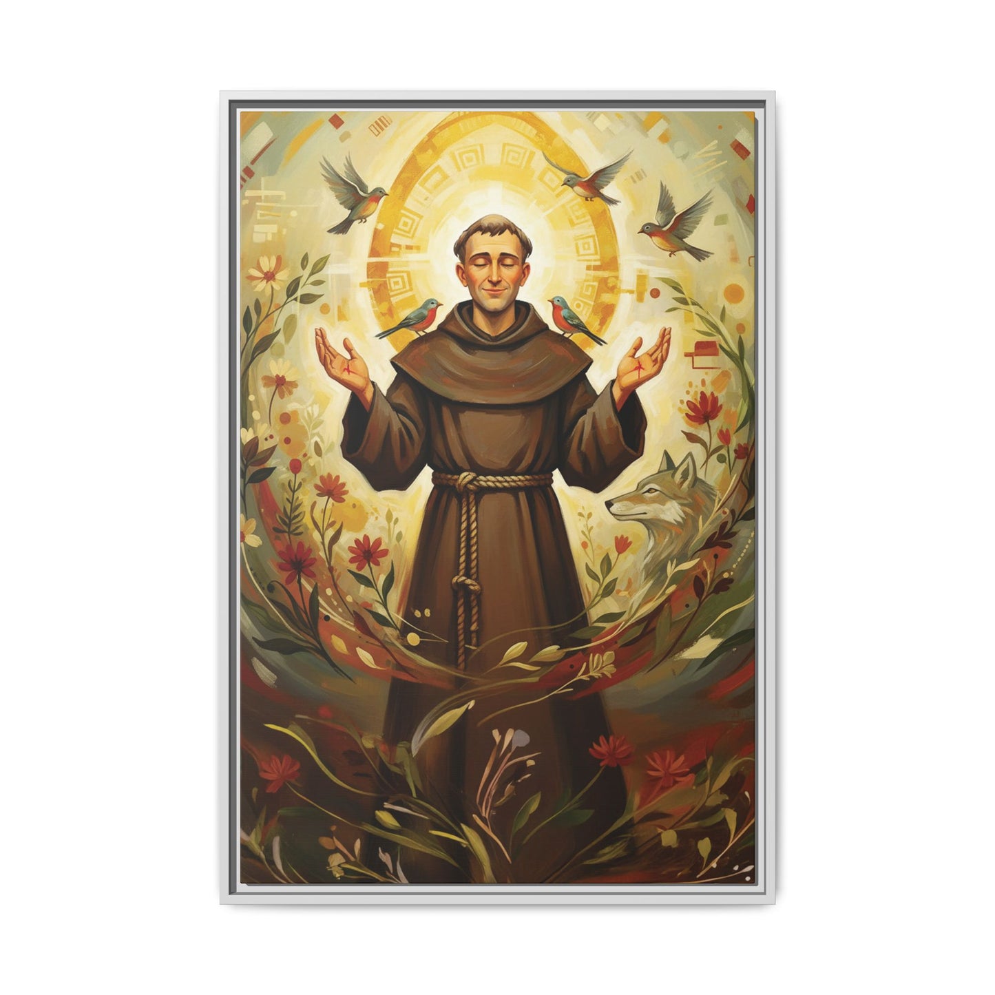 Framed Canvas – St. Francis of Assisi | Contemporary Sacred Art