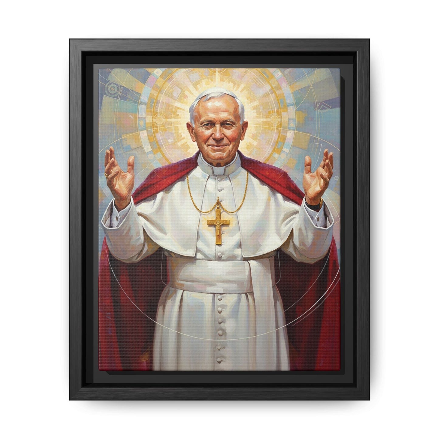 Framed Canvas – St. John Paul II | Contemporary Sacred Art