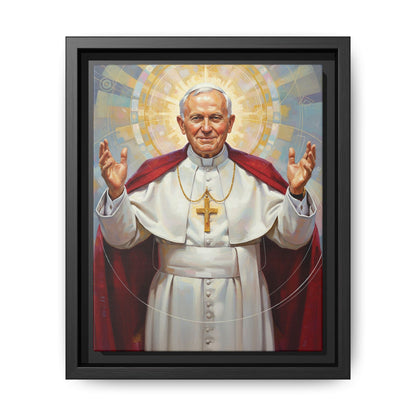 Framed Canvas – St. John Paul II | Contemporary Sacred Art