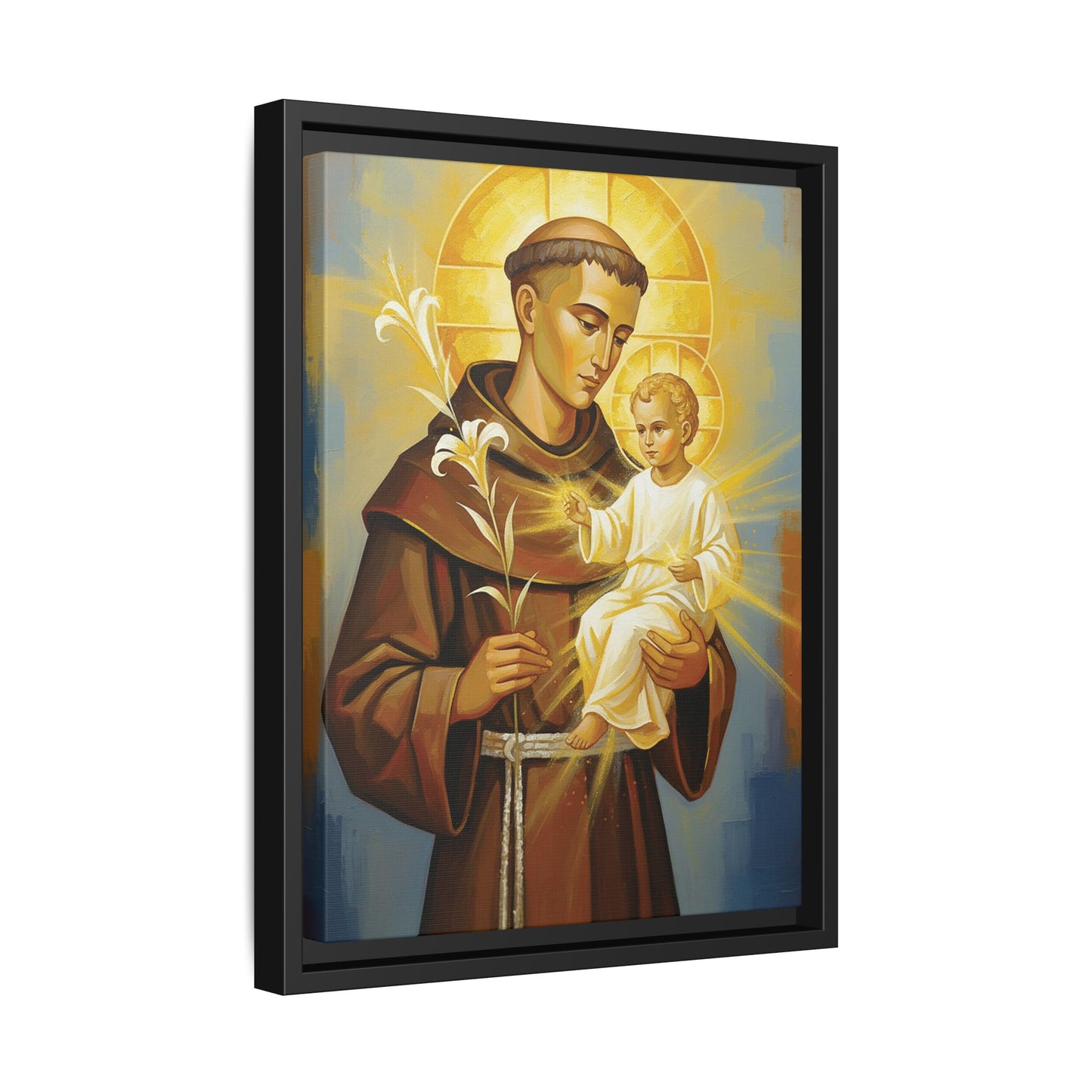 Framed Canvas – St. Anthony of Padua | Contemporary Sacred Art