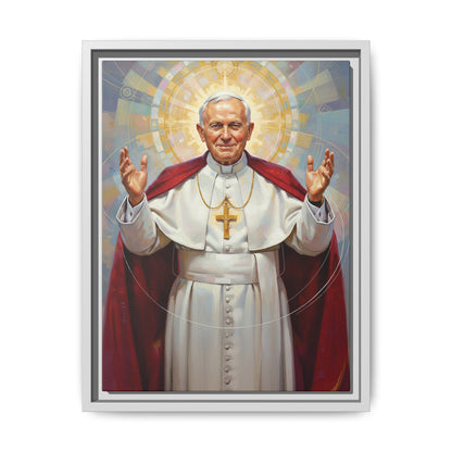 Framed Canvas – St. John Paul II | Contemporary Sacred Art