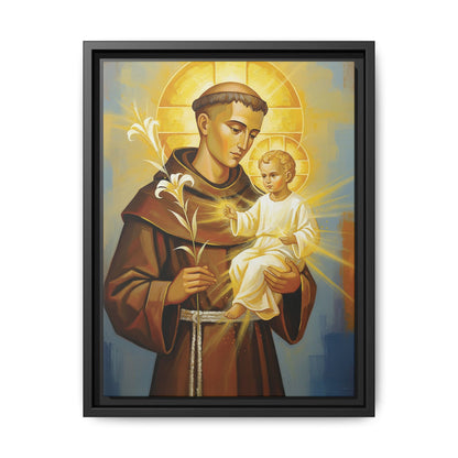 Framed Canvas – St. Anthony of Padua | Contemporary Sacred Art