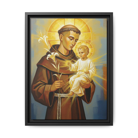 Framed Canvas – St. Anthony of Padua | Contemporary Sacred Art