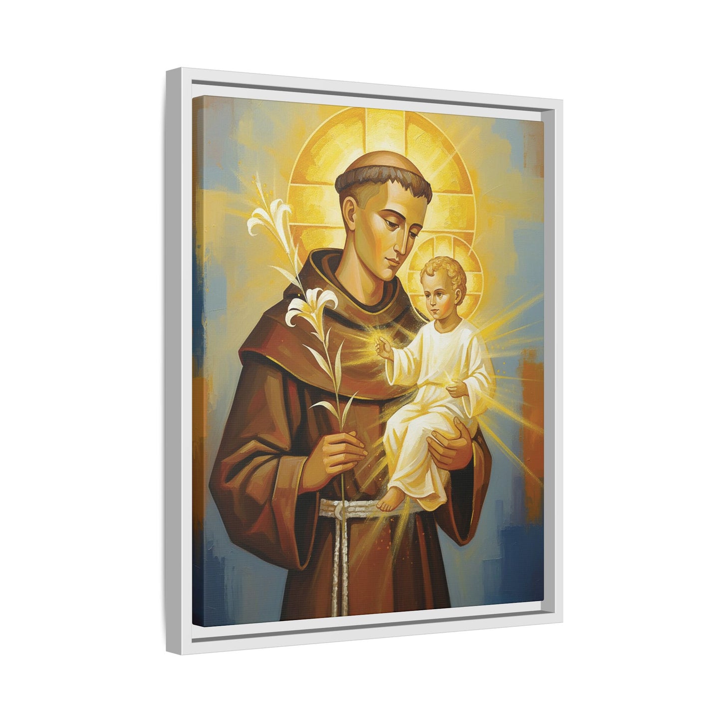 Framed Canvas – St. Anthony of Padua | Contemporary Sacred Art