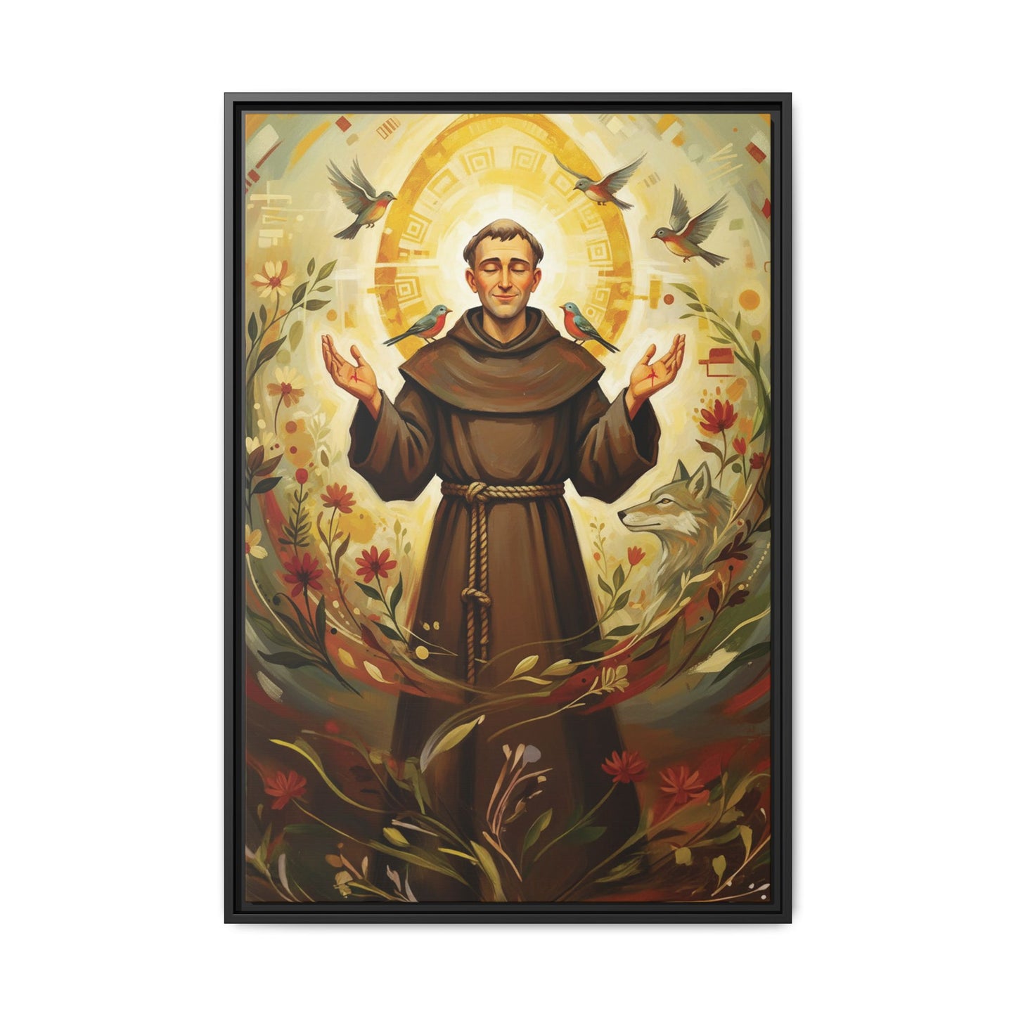 Framed Canvas – St. Francis of Assisi | Contemporary Sacred Art