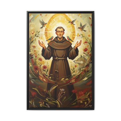 Framed Canvas – St. Francis of Assisi | Contemporary Sacred Art
