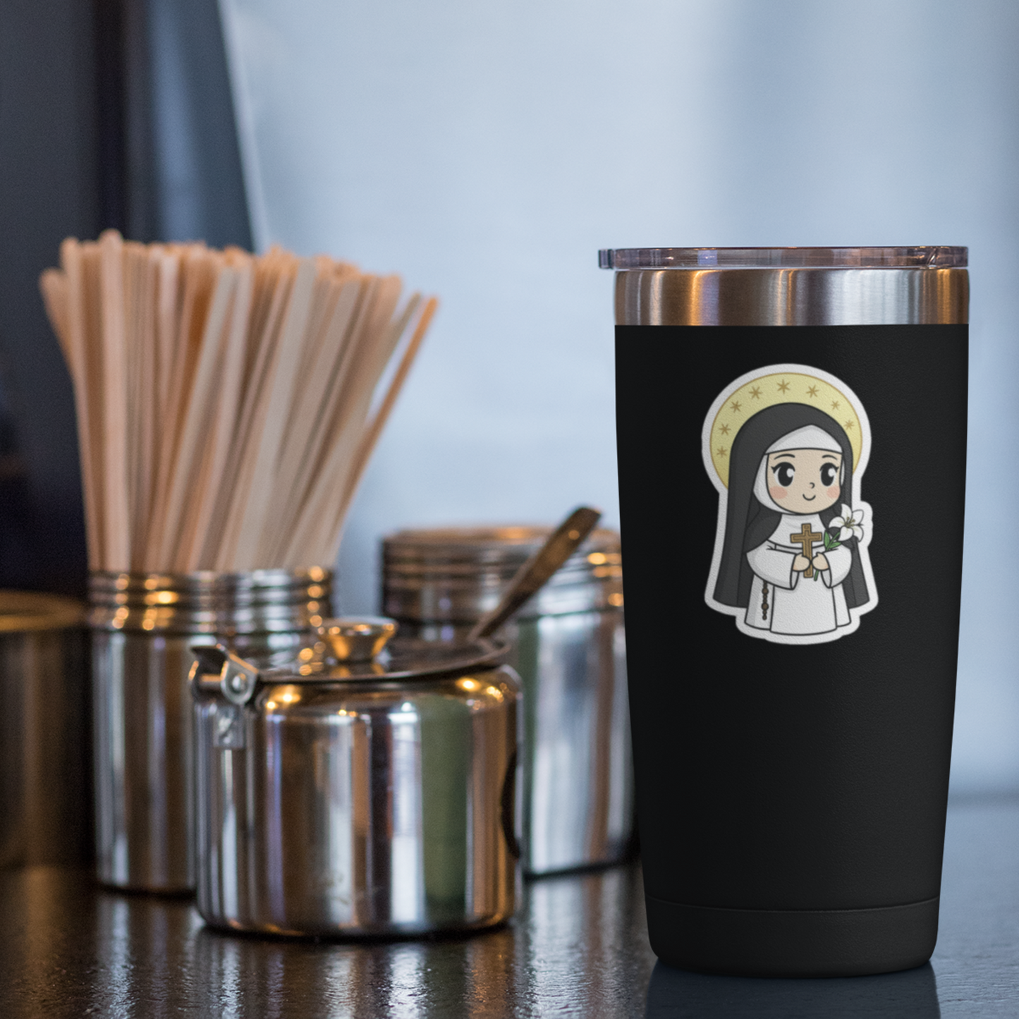 St. Catherine of Siena – Chibi Style Vinyl Sticker