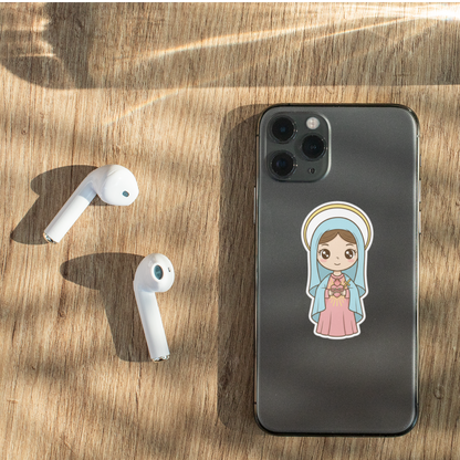 Immaculate Heart of Mary – Chibi Style Vinyl Sticker