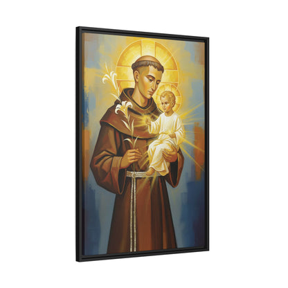 Framed Canvas – St. Anthony of Padua | Contemporary Sacred Art