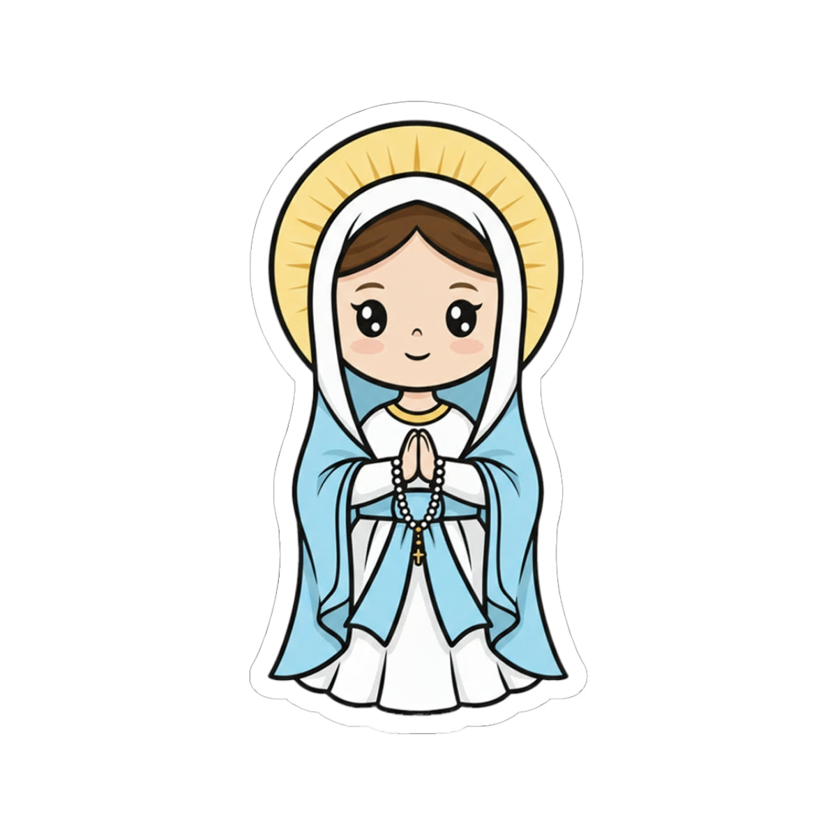 Our Lady of Lourdes – Chibi Style Vinyl Sticker