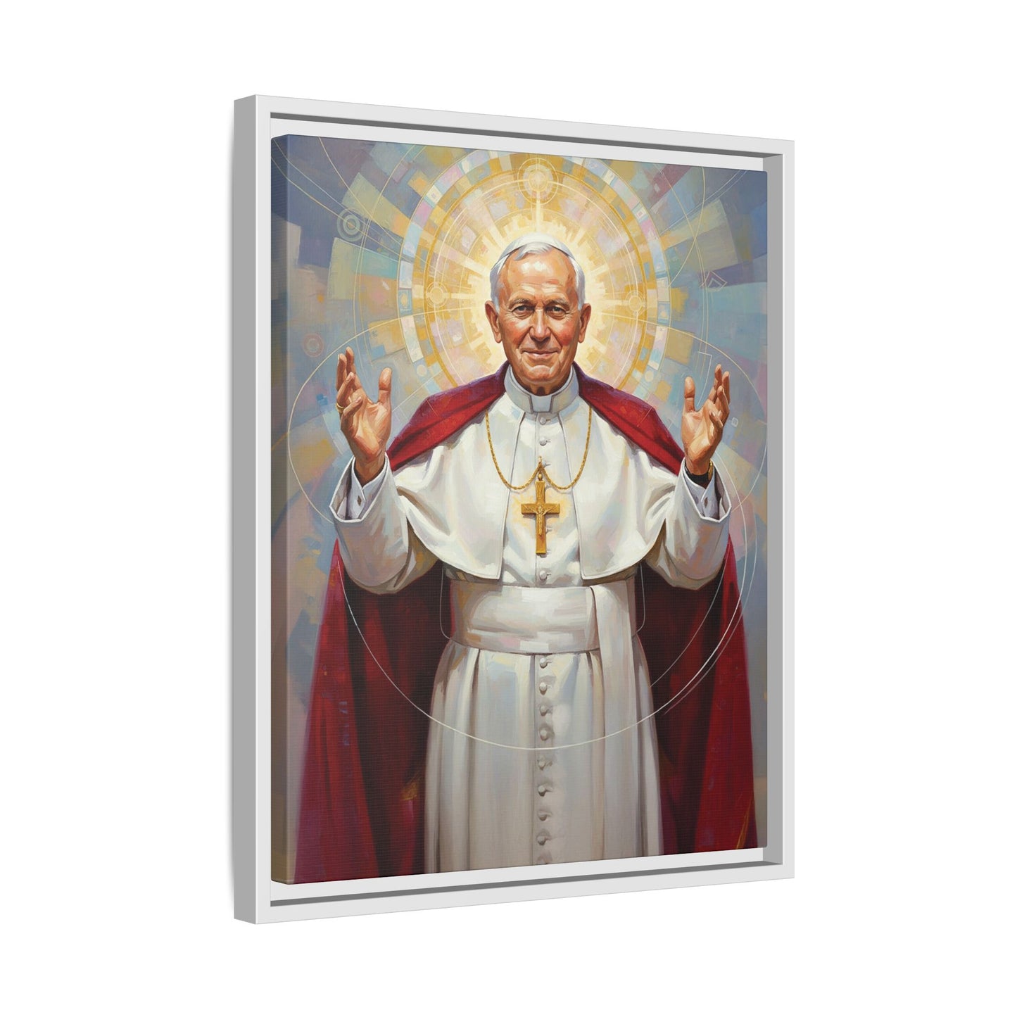 Framed Canvas – St. John Paul II | Contemporary Sacred Art