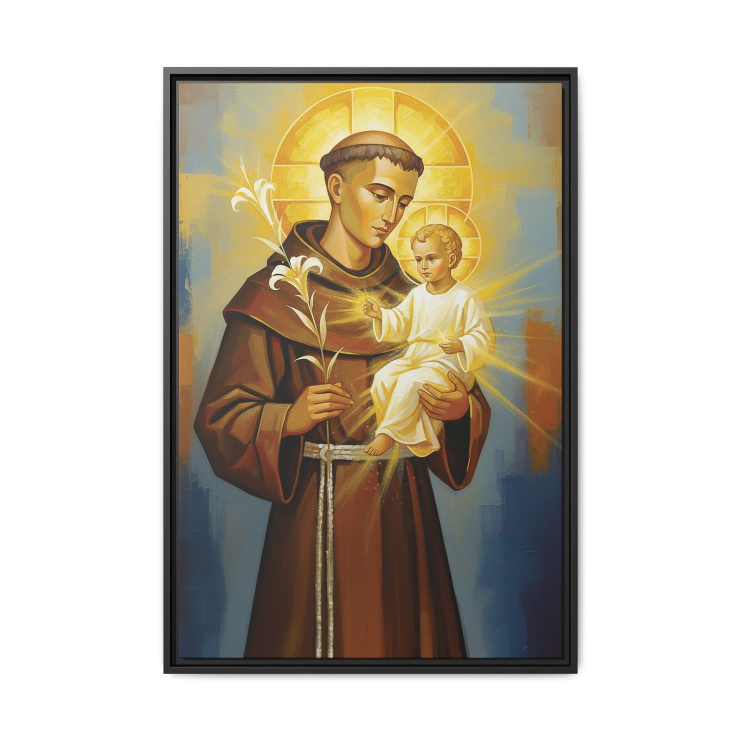 Framed Canvas – St. Anthony of Padua | Contemporary Sacred Art