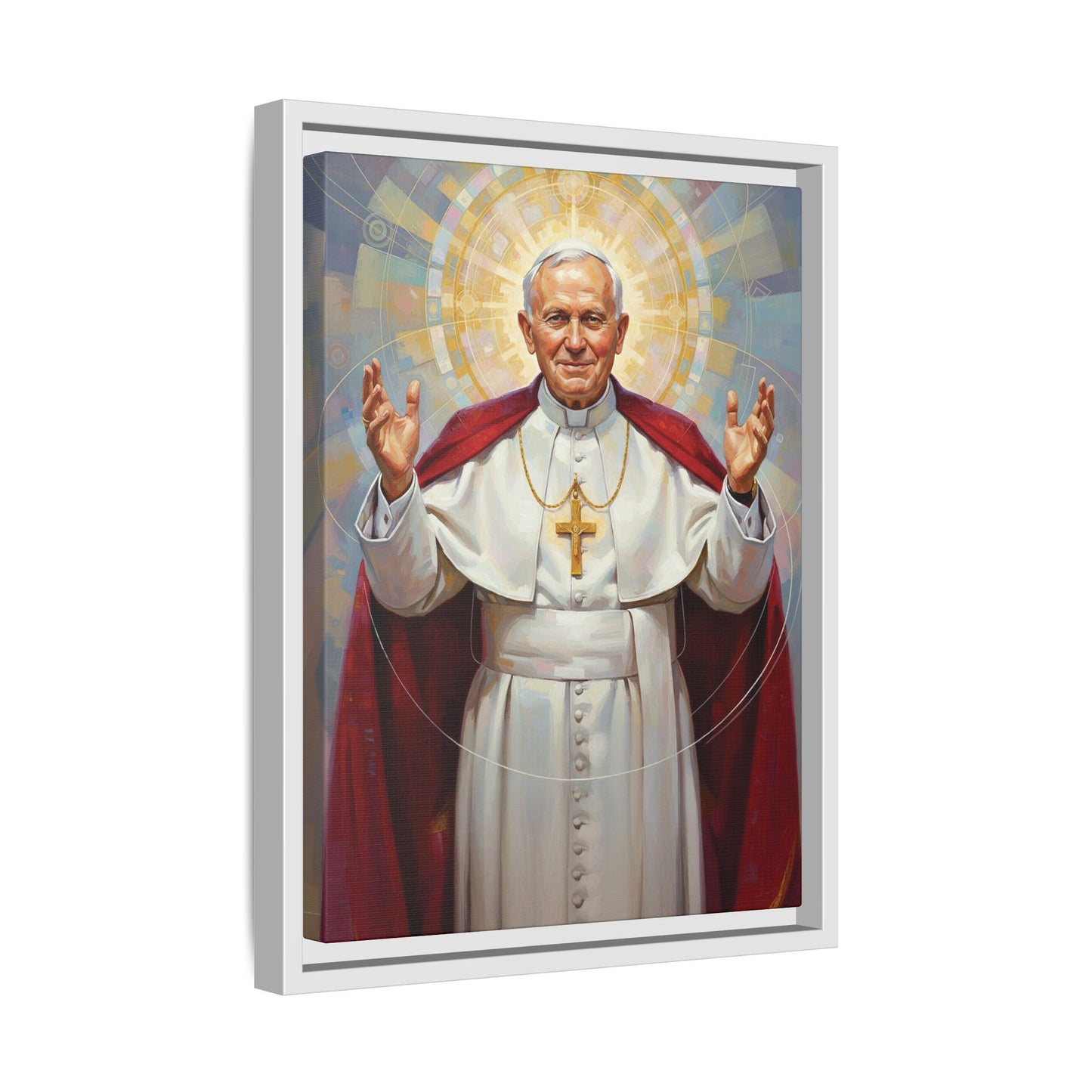 Framed Canvas – St. John Paul II | Contemporary Sacred Art