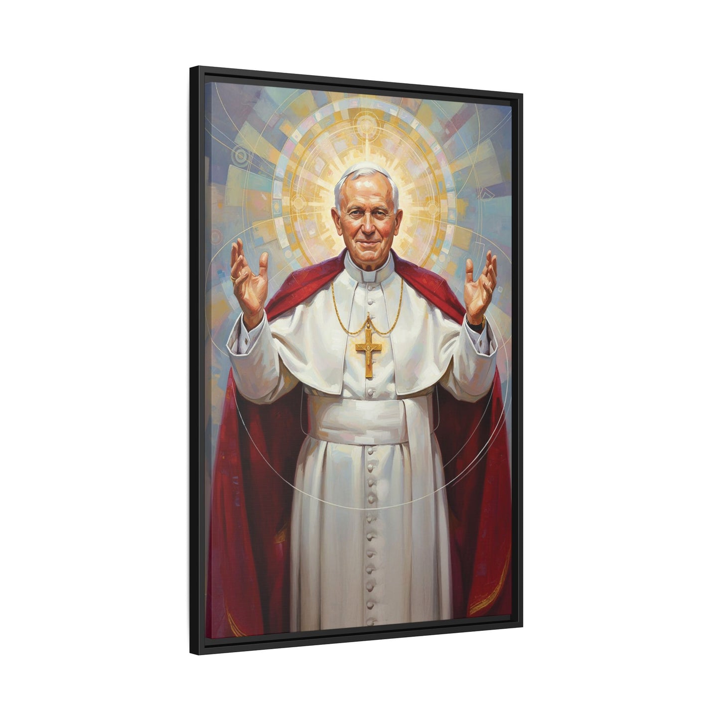 Framed Canvas – St. John Paul II | Contemporary Sacred Art