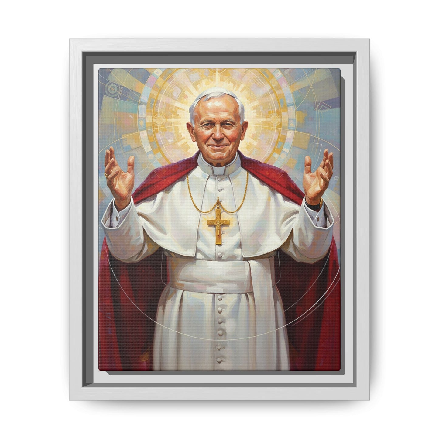 Framed Canvas – St. John Paul II | Contemporary Sacred Art