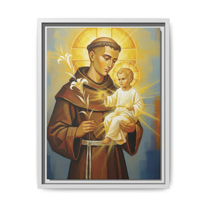 Framed Canvas – St. Anthony of Padua | Contemporary Sacred Art